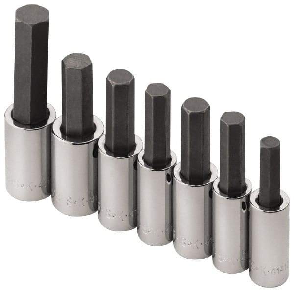 SK - 1/2" Drive Hex Bit Socket Extension Set - 7 Pieces - Top Tool & Supply