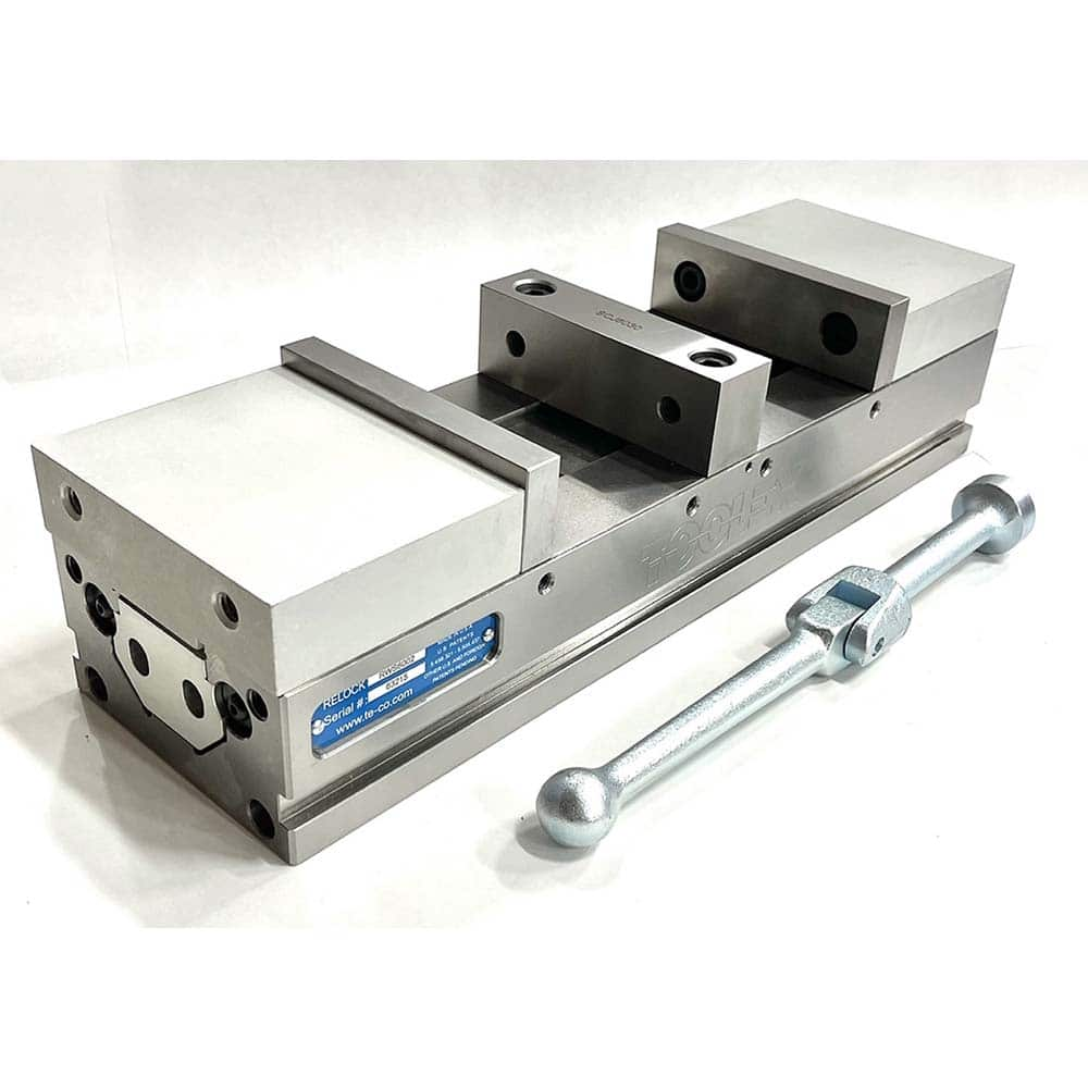 TE-CO - Machine Vises; Jaw Width (Inch): 28.5 ; Jaw Opening Capacity (Inch): 6 ; Orientation Type: Vertical ; Number of Stations: 2 ; Base Motion Type: Stationary ; Operation Type: Manual - Exact Industrial Supply