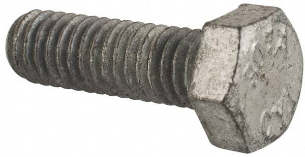 Value Collection - 5/16-18 Thread, 1" Length Under Head, Steel Hex Head Bolt - Hot Dipped Galvanized Coated, UNC Thread, ASTM A307, Grade 2 - Top Tool & Supply