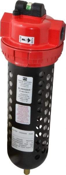 RTI Eliminizer - 3/4" 90 CFM Air Dryer/Filter Unit - Polycarbonate, 15-1/2" High x 5" Diam - Top Tool & Supply