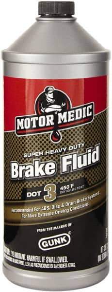 Motor Medic - 32 oz Super Heavy Duty Brake Fluid - DOT 3 Transportation - Top Tool & Supply