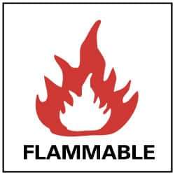 NMC - Flammable, Plastic Fire Sign - 7" Wide x 7" High - Top Tool & Supply