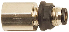 Legris - 5/32" Outside Diam, 1/4 NPT, Brass Push-to-Connect Tube Female Bulkhead - 290 Max psi - Top Tool & Supply