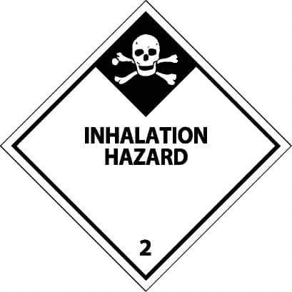 NMC - Inhalation Hazard DOT Shipping Label - 4" High x 4" Wide - Top Tool & Supply