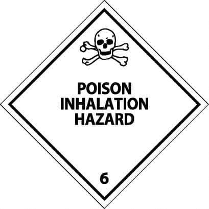 NMC - Poison Inhalation Hazard DOT Shipping Label - 4" High x 4" Wide - Top Tool & Supply