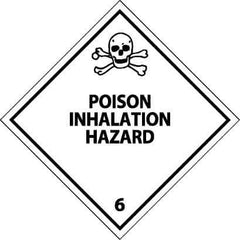 NMC - Poison Inhalation Hazard DOT Shipping Label - 4" High x 4" Wide - Top Tool & Supply