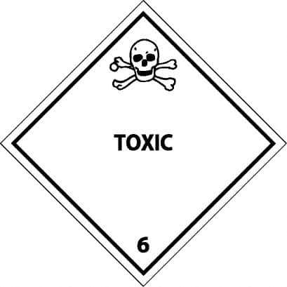 NMC - Toxic DOT Shipping Label - 4" High x 4" Wide - Top Tool & Supply