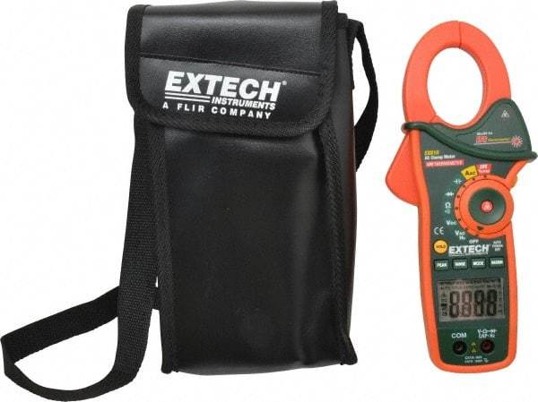 Extech - EX810, CAT III, Digital Average Responding Auto Ranging Clamp Meter with 1.7" Clamp On Jaws - 600 VAC/VDC, 1000 AC Amps, Measures Current, Temperature - Top Tool & Supply