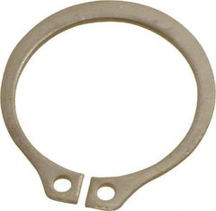 Rotor Clip - 23.88mm Groove Diam, 1" Shaft Diam, Passivated Stainless Steel, Snap External Retaining Rings - 0.046" Groove Width, 0.03" Groove Depth, 0.042" Ring Thickness, Grade 15-7 Grade 632 - Top Tool & Supply