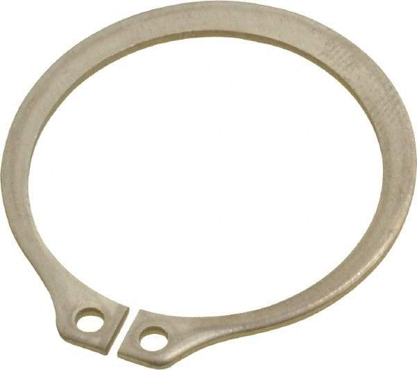 Rotor Clip - 29.87mm Groove Diam, 1-1/4" Shaft Diam, Passivated Stainless Steel, Snap External Retaining Rings - 0.056" Groove Width, 0.037" Groove Depth, 0.05" Ring Thickness, Grade 15-7 Grade 632 - Top Tool & Supply