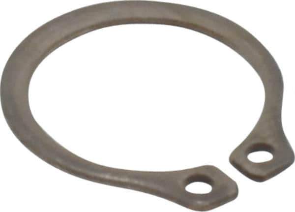 Rotor Clip - 10.46mm Groove Diam, 7/16" Shaft Diam, Passivated Stainless Steel, Snap External Retaining Rings - 0.029" Groove Width, 0.013" Groove Depth, 0.025" Ring Thickness, Grade 15-7 Grade 632 - Top Tool & Supply