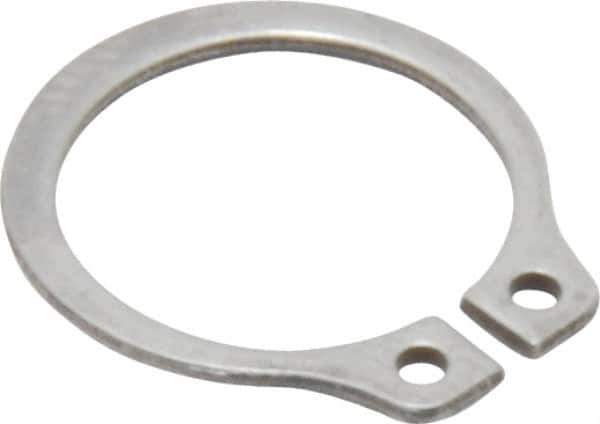 Rotor Clip - 11.89mm Groove Diam, 1/2" Shaft Diam, Passivated Stainless Steel, Snap External Retaining Rings - 0.039" Groove Width, 0.016" Groove Depth, 0.035" Ring Thickness, Grade 15-7 Grade 632 - Top Tool & Supply