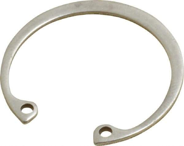 Rotor Clip - 0.05" Thick, Passivated Finish, Stainless Steel Snap Internal Retaining Ring - 0.056" Groove Width, 0.04" Groove Depth, 1.33" Groove Diam, Grade 15-7 Grade 632 - Top Tool & Supply