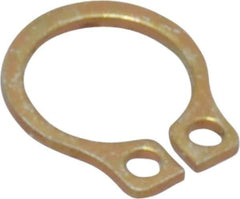 Rotor Clip - 5.84mm Groove Diam, 1/4" Shaft Diam, Cadmium-Plated Steel, Snap External Retaining Rings - 0.029" Groove Width, 0.01" Groove Depth, 0.025" Ring Thickness, Grade 1060-1090 - Top Tool & Supply