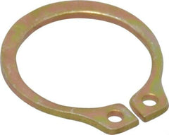 Rotor Clip - 11.89mm Groove Diam, 1/2" Shaft Diam, Cadmium-Plated Steel, Snap External Retaining Rings - 0.039" Groove Width, 0.016" Groove Depth, 0.035" Ring Thickness, Grade 1060-1090 - Top Tool & Supply