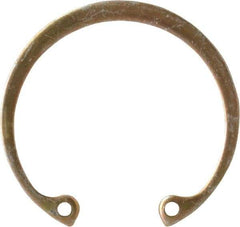 Rotor Clip - 0.05" Thick, Cadmium-Plated Finish, Steel Snap Internal Retaining Ring - 0.056" Groove Width, 0.043" Groove Depth, 1.461" Groove Diam, Grade 1060-1090 - Top Tool & Supply