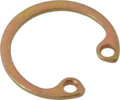 Rotor Clip - 0.025" Thick, Cadmium-Plated Finish, Steel Snap Internal Retaining Ring - 0.029" Groove Width, 0.011" Groove Depth, 0.397" Groove Diam, Grade 1060-1090 - Top Tool & Supply