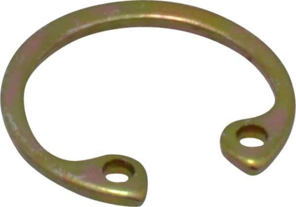 Rotor Clip - 0.035" Thick, Cadmium-Plated Finish, Steel Snap Internal Retaining Ring - 0.039" Groove Width, 0.015" Groove Depth, 0.53" Groove Diam, Grade 1060-1090 - Top Tool & Supply