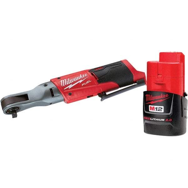 Milwaukee Tool - Cordless Impact Wrenches & Ratchets Voltage: 12.0 Drive Size (Inch): 3/8 - Top Tool & Supply