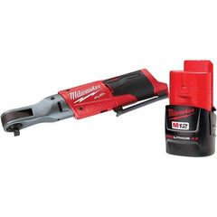 Milwaukee Tool - Cordless Impact Wrenches & Ratchets Voltage: 12.0 Drive Size (Inch): 3/8 - Top Tool & Supply