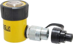 Enerpac - 10 Ton, 1" Stroke, 2.24 Cu In Oil Capacity, Portable Hydraulic Single Acting Cylinder - 2.24 Sq In Effective Area, 3.53" Lowered Ht., 4.53" Max Ht., 1.69" Cyl Bore Diam, 1.5" Plunger Rod Diam, 10,000 Max psi - Top Tool & Supply