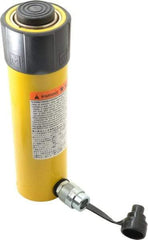 Enerpac - 25 Ton, 8.25" Stroke, 42.55 Cu In Oil Capacity, Portable Hydraulic Single Acting Cylinder - 5.16 Sq In Effective Area, 12.75" Lowered Ht., 21" Max Ht., 2.56" Cyl Bore Diam, 2.25" Plunger Rod Diam, 10,000 Max psi - Top Tool & Supply