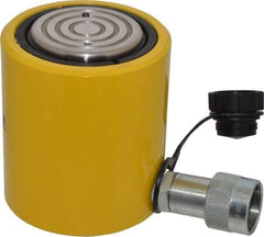 Enerpac - 30 Ton, 2.44" Stroke, 15.82 Cu In Oil Capacity, Portable Hydraulic Low Profile Cylinder - 6.49 Sq In Effective Area, 4.63" Lowered Ht., 7.06" Max Ht., 2.88" Cyl Bore Diam, 2.62" Plunger Rod Diam, 10,000 Max psi - Top Tool & Supply