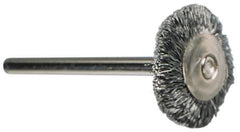 Value Collection - 1/8" Brush Diam, Crimped, End Brush - 1/8" Diam Shank, 15,000 Max RPM - Top Tool & Supply