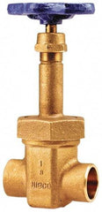 NIBCO - 2" Pipe, Class 150, Soldered Bronze Solid Wedge Rising Stem Gate Valve with Oxygen Service - 300 WOG, 150 WSP, Bolted Bonnet - Top Tool & Supply