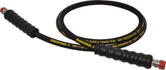 Enerpac - 1/4" Inside Diam x 3/8 NPT 6' Hydraulic Pump Hose - 10,000 psi, 3/8 NPTF Male Opposite End, Rubber - Top Tool & Supply