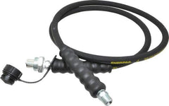 Enerpac - 1/4" Inside Diam x 3/8 NPT 6' Hydraulic Pump Hose - 10,000 psi, CH-604 Opposite End, Rubber - Top Tool & Supply