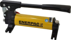 Enerpac - 1" Piston Stroke, 1/2" Piston Diam, 0.15 Cu In per Stroke, 22 Cu In Reservoir Capacity, Manual Hydraulic Pump - 2,850 psi, 34 Lbs. Max Handle Effort, 1 Stage - Top Tool & Supply