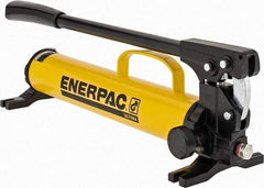 Enerpac - 1" Piston Stroke, 1/2" Piston Diam, 0.15 Cu In per Stroke, 47 Cu In Reservoir Capacity, Manual Hydraulic Pump - 10,000 psi, 85 Lbs. Max Handle Effort, 1 Stage - Top Tool & Supply