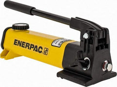 Enerpac - 1/2" Piston Stroke, 3/8" Diam, 0.055" Cu In per Stroke, 20 Cu In Reservoir Capacity, Manual Hydraulic Pump - 10,000 psi, 72 Lbs. Max Handle Effort - Top Tool & Supply