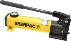 Enerpac - 1/2" Piston Stroke, 3/4" Diam, 0.221, 0.055" Cu In per Stroke, 20 Cu In Reservoir Capacity, Manual Hydraulic Pump - 10,000 psi, 78 Lbs. Max Handle Effort - Top Tool & Supply