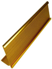 NMC - 2 Inch Compatible Sign Wide, Aluminum Desk Plate Sign Holder - Gold, 10 Inch Width x 10 Inch Holder Height - Top Tool & Supply