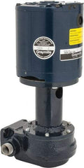 Graymills - 115 Volt, 1/6 hp, 1 Phase, 3,450 RPM, Cast Iron Flanged Outside Suction Machine Tool & Recirculating Pump - 3-3/4" Long x 2-1/2" Mounting Flange Width, NPT Thread, Glass Filled Celcon Impeller - Top Tool & Supply