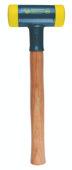 Dead Blow Recoilless Hammer -- 22 oz; Wood Handle; 1-7/16'' Head Diameter - Top Tool & Supply