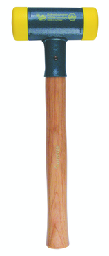 Dead Blow Recoilless Hammer -- 97 oz; Wood Handle; 2-3/4'' Head Diameter - Top Tool & Supply