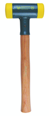 Dead Blow Recoilless Hammer -- 97 oz; Wood Handle; 2-3/4'' Head Diameter - Top Tool & Supply