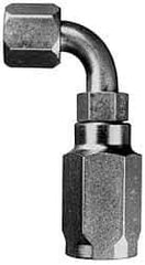 Parker - 7/16-20 Thread Hydraulic Hose Fitting - -4 Hose Size, 1/4" Hose Diam - Top Tool & Supply