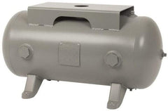 Made in USA - 20 Gallon, 200 Max psi Horizontal Tank with Plate - 1-1/2" Inlet, 33" Tank Length x 14" Tank Diam - Top Tool & Supply