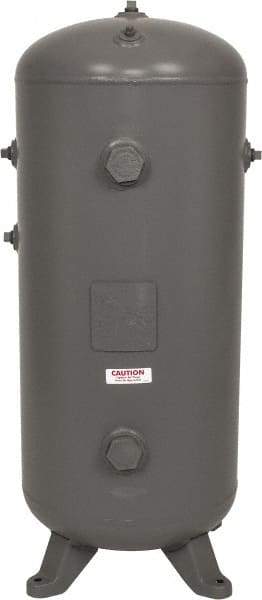 Made in USA - 30 Gallon, 200 Max psi Vertical Tank - 1-1/2" Inlet, 38" Tank Length x 16" Tank Diam - Top Tool & Supply