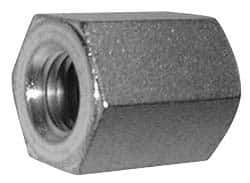 Made in USA - M12x1.75 Metric Coarse, 1-1/2" OAL Stainless Steel Standard Coupling Nut - 5/8" Width Across Flats - Top Tool & Supply