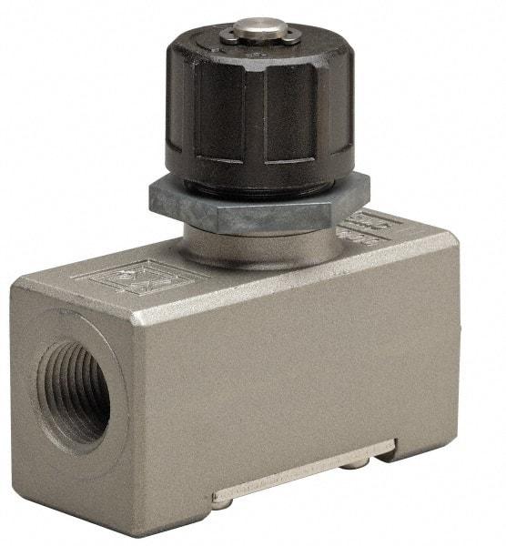 SMC PNEUMATICS - 3/8" Male NPT x 3/8" Female NPT Flow & Speed Control Valve - Inline Type - Top Tool & Supply