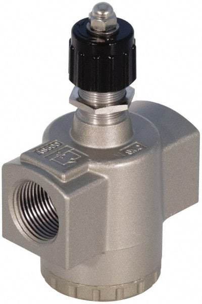 SMC PNEUMATICS - 1-1/4" Male NPT x 1-1/4" Female NPT Flow & Speed Control Valve - Inline Type - Top Tool & Supply