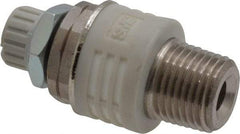 SMC PNEUMATICS - 1/8" Male NPT Metering Valve With Silencer - 3.6mm squared Orifice & 20 dB Noise Reduction Rate - Top Tool & Supply