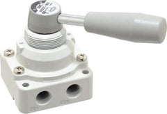 SMC PNEUMATICS - 1/4" NPT Rotary Hand Air Valve - 2 Position, 0.4 CV Rate, 150 Max psi & 140°F Max Temp - Top Tool & Supply