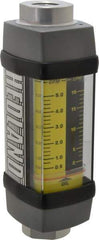 Hedland - 1/2" NPTF Port Oil & Petroleum-Based Liquid Flowmeter - 3000 Max psi, 0.5 to 5 GPM, Anodized Aluminum - Top Tool & Supply