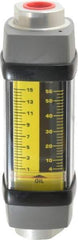 Hedland - 1/2" NPTF Port Oil & Petroleum-Based Liquid Flowmeter - 3000 Max psi, 1 to 15 GPM, Anodized Aluminum - Top Tool & Supply